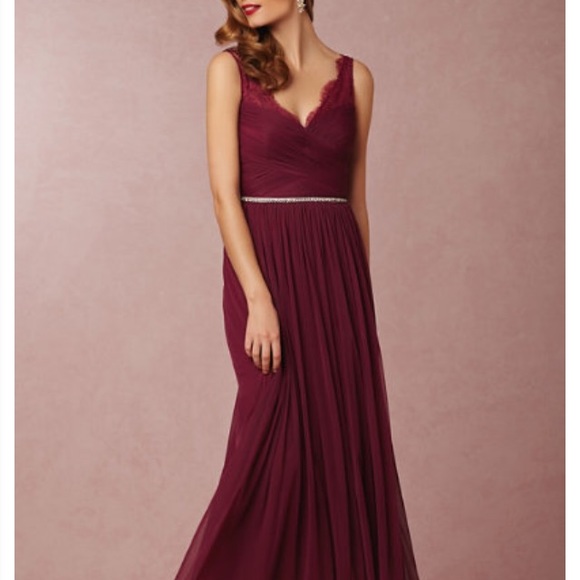 BHLDN Dresses & Skirts - BHLDN Fleur Dress Black Cherry Size 4